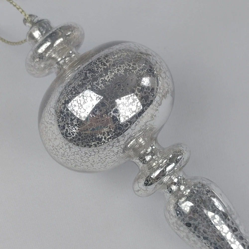 Restoration Hardware Hand blown Glass Finials Ornaments. Set Of four.